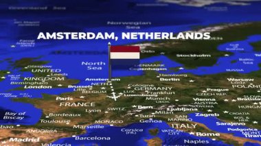 Amsterdam 'dan Windhoek NAMIBIA' ya bayrak iğneli uçuş