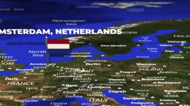 Amsterdam 'dan Vientiane LAOS' a bayrak iğneleriyle uçuş