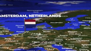 Amsterdam 'dan Thimphu BHUTAN' a bayrak iğneli uçuş