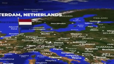 Amsterdam 'dan AVUSTRALYA' ya bayrak iğneleriyle uçuş