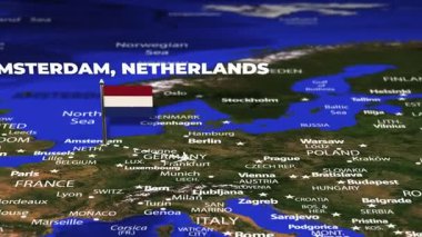 Amsterdam 'dan Phnom Penh CAMBODIA' ya bayrak iğneli uçuş