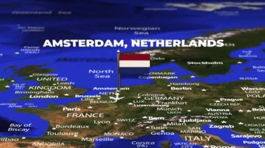 Amsterdam 'dan Niamey NIGER' a bayrak iğneleriyle uçuş
