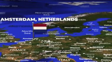 Amsterdam 'dan Yeni Delhi' ye bayrak iğneleriyle uçuş