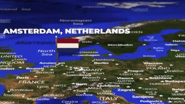 Amsterdam 'dan Mumbai' ye bayrak iğneleriyle uçuyor.