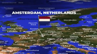 Amsterdam 'dan Maseru LESOTHO' ya bayrak iğneleriyle uçuş