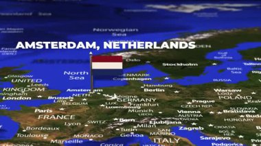 Amsterdam 'dan Manama BAHRAIN' e bayrak iğneleriyle uçuş