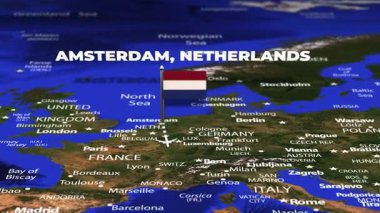 Amsterdam 'dan LUANDA ANGOLA' ya bayrak iğneleriyle uçuş