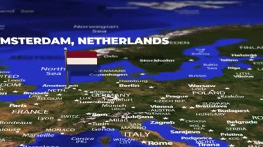 Amsterdam 'dan Kuala Lumpur Malezya' ya bayrak iğneli uçuş