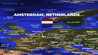 Amsterdam NETHERLANDS 'ten Kinshasa Kongo' ya bayrak iğneleriyle yapılan uçuş