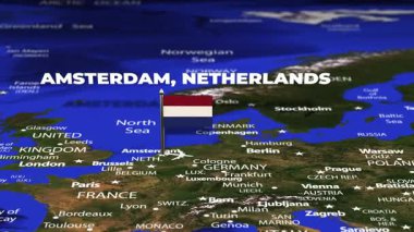 Amsterdam 'dan Chisinau MOLDOVA' ya bayrak iğneli uçuş