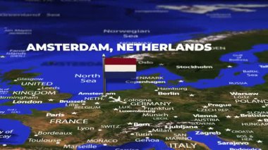 Amsterdam 'dan Kahire' ye bayrak iğneli uçuş