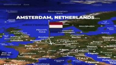 Amsterdam NETHERLANDS 'ten Brezilya Kongosu' na bayrak iğneleriyle uçuş