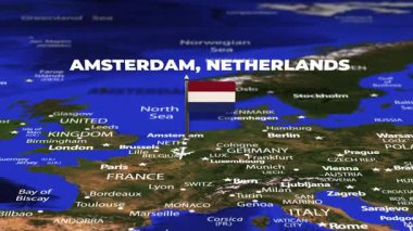 Amsterdam 'dan Accra GANA' ya bayrak iğneleriyle uçuş