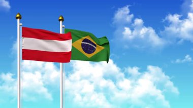 Alfa ile birlikte kutupta AUSTRIA ve BRAZIL bayrakları dalgalanıyor