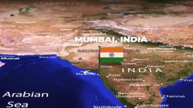 Mumbai Hindistan 'dan Amman JORDAN ARMENIA' ya bayrak iğneli uçuş