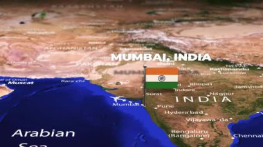 Mumbai Hindistan 'dan Budapeşte' ye uçuyor bayrak iğneli HUNGARY ARMENYA