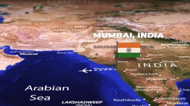 Mumbai 'den Conakry Guinea Arminia' ya bayrak iğneli uçuş