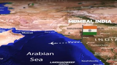 Mumbai Hindistan 'dan Georgetown' a, GUYANA ARMENIA 'ya bayrak iğneli uçuş