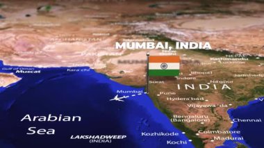 Mumbai Hindistan 'dan LUANDA ANGOLA ARMENIA' ya bayrak iğneli uçuş