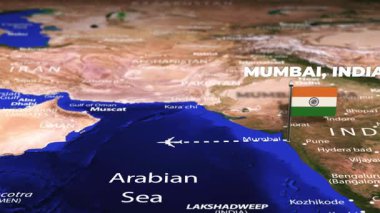 Mumbai 'den Managua' ya NICARAGUA ARMENYA 'ya bayrak iğneli uçuş