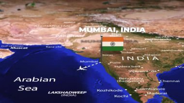 Mumbai 'den Windhoek NAMIBIA ARMENIA' ya bayrak iğneli uçuş