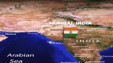Mumbai 'den Hindistan' a, Trablus 'a, LIBYA ARMENIA' ya bayrak iğneli uçuş