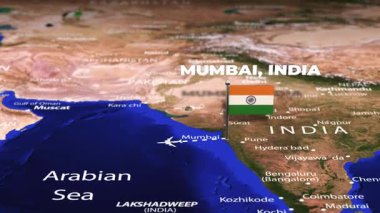 Mumbai Hindistan 'dan Yamoussoukro IVORY Kıyı Arminya' ya bayrak iğneli uçuş