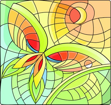 Kelebek vitray kare şekli