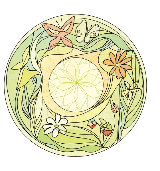 Yemekleri stilize doğal motifleri