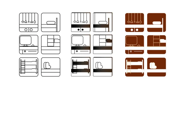 Üretim ve mobilya satışı için simgeler
