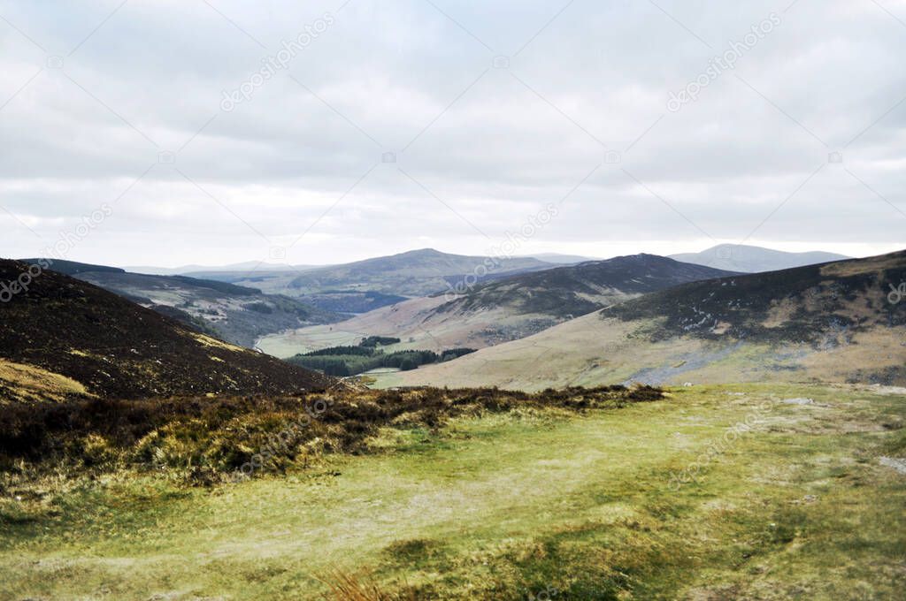  Beautiful landscape. Lough Tay lake, Ireland.