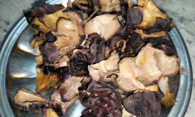 Çöpe atılmış Singhara Kestane Kabukları Mutfak Çıkarmasından sonra sergilendi