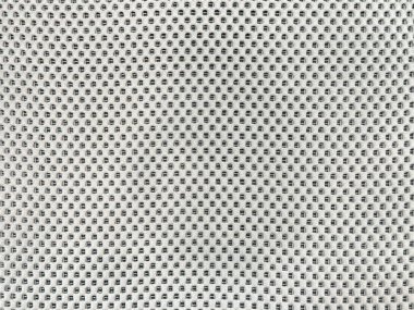 Beyaz bir yüzeydeki paralel noktalar serisini kapat. Delinmiş metal ya da delinmiş panel dokusu. Kusursuz grafik arkaplanı.