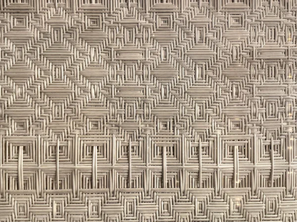 Güzel el dokumasının, sentetik rattan dokusunun doğal kahverengi renklerle, elmas desenli fotoğrafını yakın çekim. Hasır sanatı ya da rattan dokuma sanatı pek çok şekilde şekillenmiştir. Kusursuz doku.