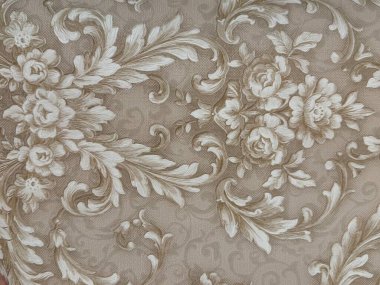 Beyaz ve gri renkli, gri arkaplanlı klasik süslemeli girdaplar. Grafik tasarımı, duvar kağıdı, duvar örtüsü ve kumaş için uygun. Kusursuz arkaplan dokusu