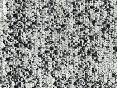 Rastgele grunge ve toprak desenli siyah beyaz kumaş dokusu. Kıvrık örülmüş kumaş. Kanepe, döşeme, perde ve kumaş için uygun. Kusursuz arkaplan dokusu.