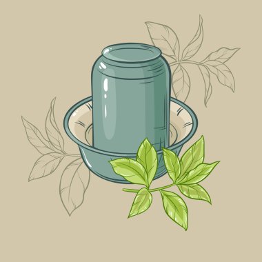 çay çifti kahverengi zemin üzerinde