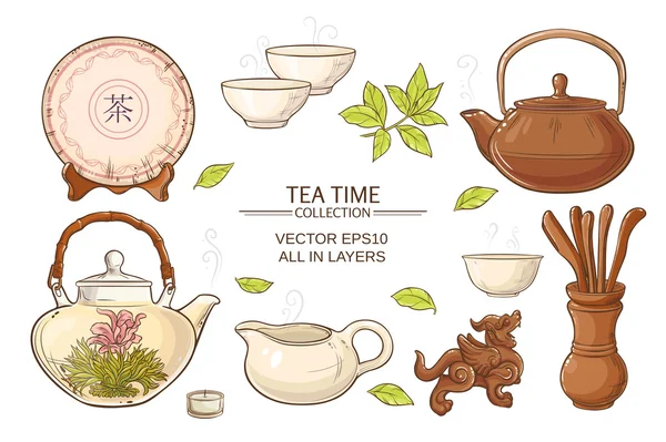 Ceremonia de té — Vector de stock