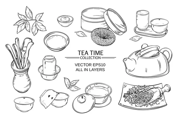 Ceremonia de té — Vector de stock