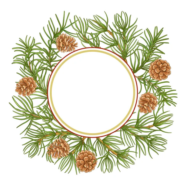 Pine vector frame Stock Vector