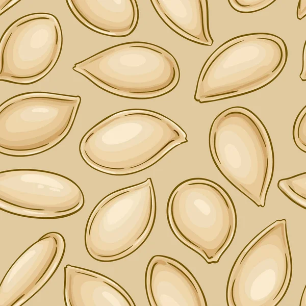 Pumpkin seeds vector pattern — Stock Vector