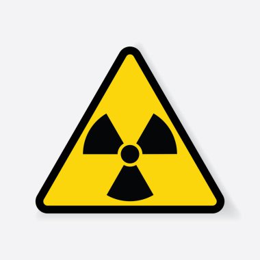 Radyoaktif sembol uyarı işareti EPS Vektörü