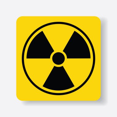 Radyoaktif sembol uyarı işareti EPS Vektörü