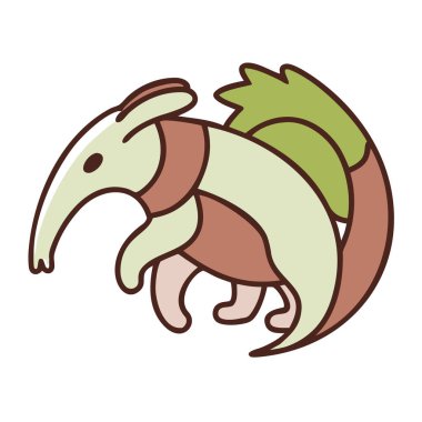 vektör, beyaz zemin üzerine karikatür at