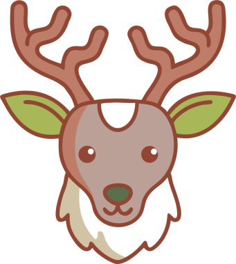 Ren geyiği Noel simgesi resim tasarımı çizimi tasarımı