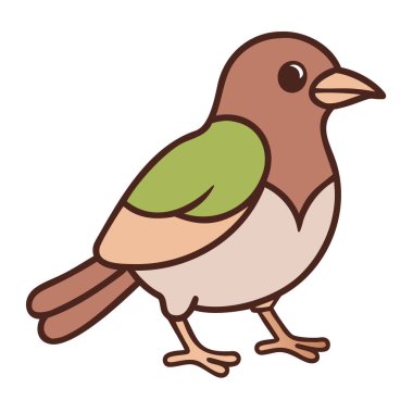 Tüyleri çizgi film ikonu olan sevimli bir kuş.