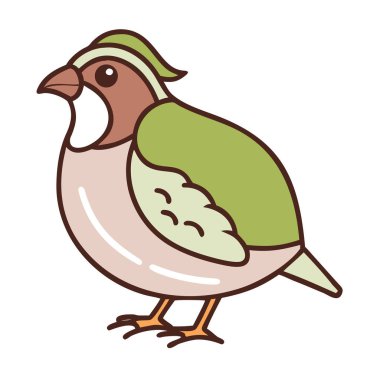 Kuş vektör çizimi. Çizgi film karakteri. kuş