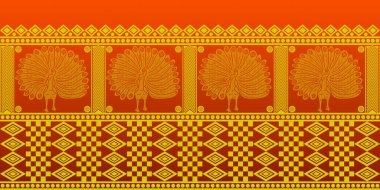 güzel grafik sari tasarımı ve bu sari tasarımı Hint stili ki bu tekstil moda endüstrisi için ve duvar kağıdı arkaplanı olarak kullanılabilir ve web sitesi bg bu stil Hindistan kökenlidir 