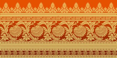 güzel grafik sari tasarımı ve bu sari tasarımı Hint stili ki bu tekstil moda endüstrisi için ve duvar kağıdı arkaplanı olarak kullanılabilir ve web sitesi bg bu stil Hindistan kökenlidir 