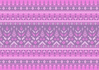 Her yerli piksel kumaştan esinlenilmiş güzel pikseller. Afrikalı Amerikan yerlisi. Geleneksel tekstil Tayland ipeği desenli.